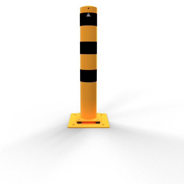 Barrier posts | sides tiltable | yellow / black |  152 mm